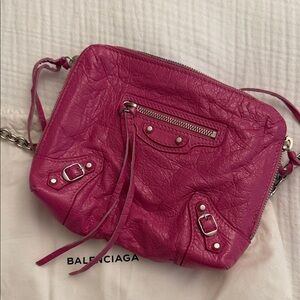 Balenciaga Rose Flamingo Crossbody Bag